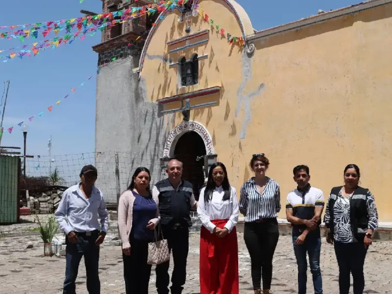 Ariadna Ayala, presidenta de Atlixco inicia la restauración del templo de San Juan Bautista en Ocotepec