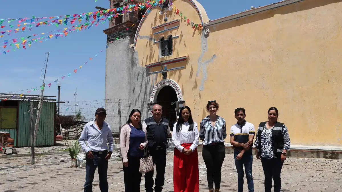 Ariadna Ayala, presidenta de Atlixco inicia la restauración del templo de San Juan Bautista en Ocotepec