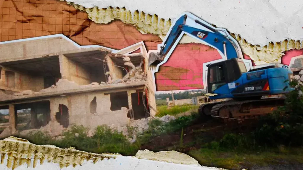 Ayuntamiento de Puebla derrumba construcciones irregulares en La Covadonga