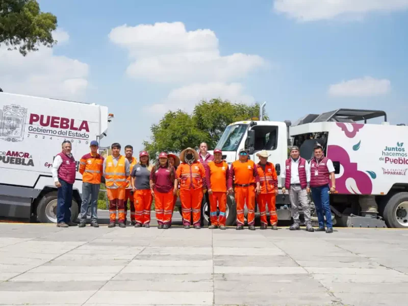 Barredoras del estado y municipio de Puebla unen esfuerzos para poner la capital en orden