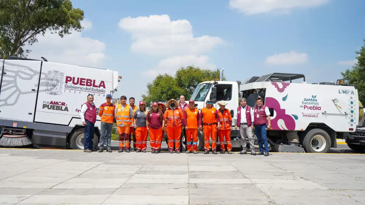 Barredoras del estado y municipio de Puebla unen esfuerzos para poner la capital en orden