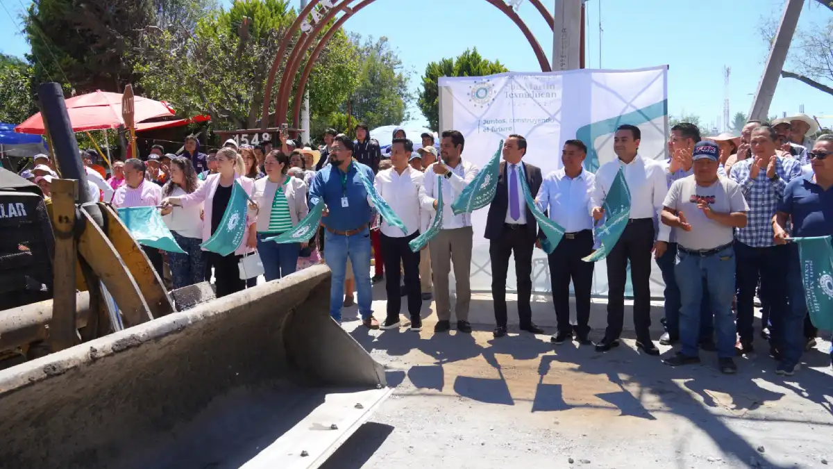 Gobierno de Texmelucan inicia rehabilitación de 1.4 km de red de drenaje sanitario en carretera de San Juan Tuxco