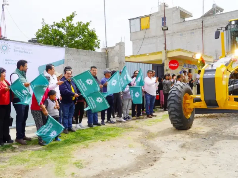 Gobierno de Texmelucan inicia obra comunitaria con maquinaria entregada por el Gobierno del Estado