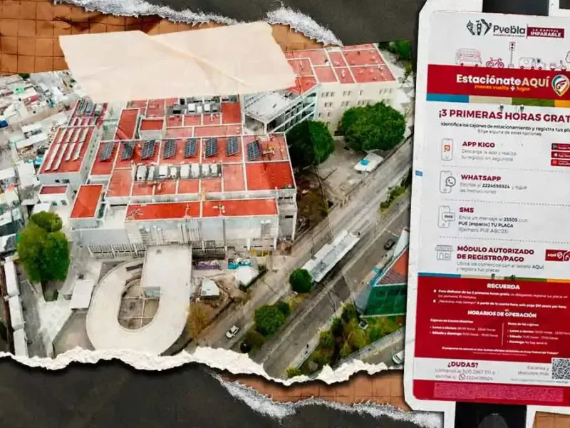 Modifican calles para instalación de parquímetros en zona del IMSS San Alejandro en Puebla