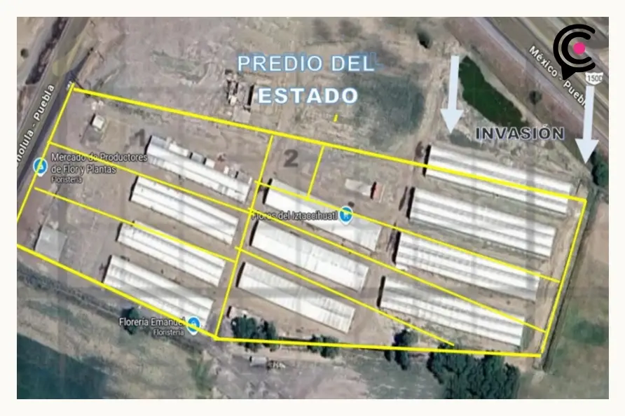 Roberto Solís exhibe megafraude del Mercado de las Flores en Huejotzingo; líder entregó predios ilegales