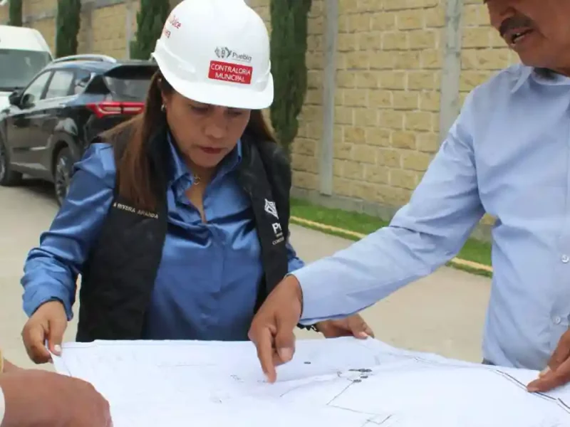 Contraloría Municipal supervisa avance de obras del colector pluvial en CMERI de SMDIF