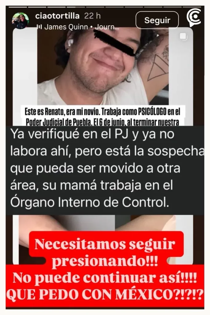 Streamer denuncia a expareja por violencia; era psicólogo del Poder Judicial de Puebla