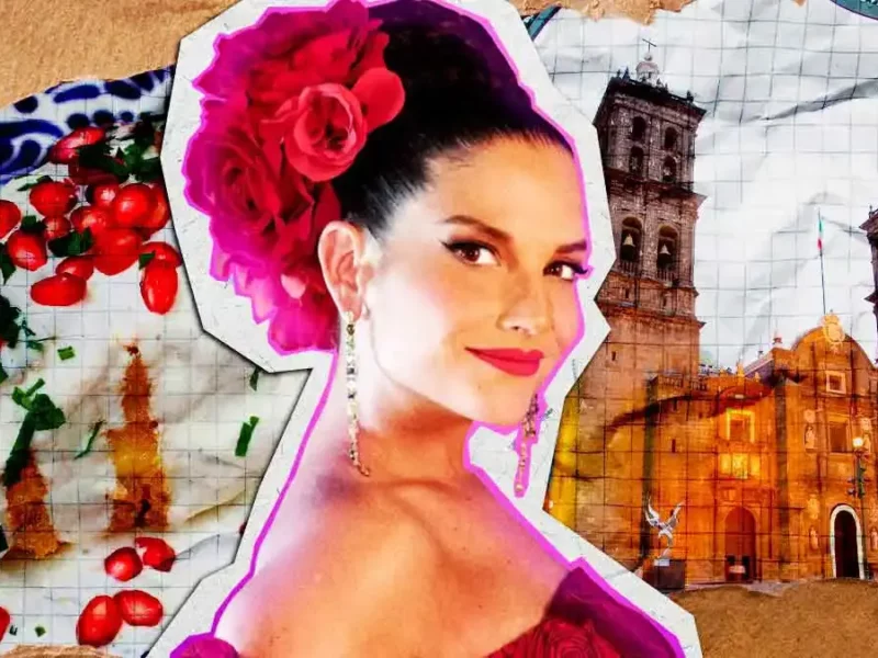 Natalia Jiménez visitó Puebla para disfrutar un tradicional chile en nogada
