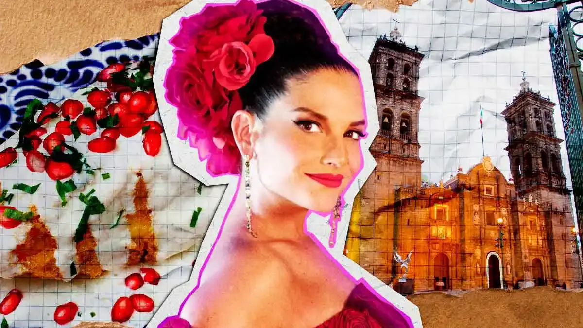 Natalia Jiménez visitó Puebla para disfrutar un tradicional chile en nogada