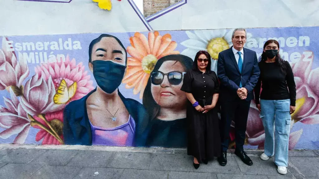 Develan el nuevo mural para víctimas de la violencia ácida en Puebla