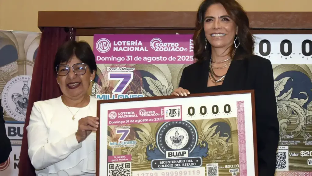 Lotería Nacional emite billete conmemorativo del bicentenario del Colegio del Estado