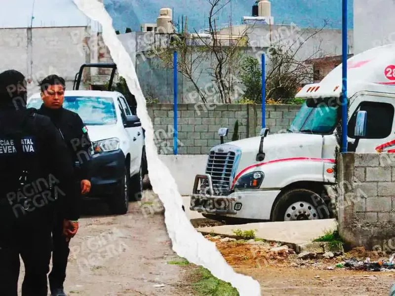 Tráiler robado con mariscos en Puebla es hallado en Tlaxcala; intentaban descargar en bodega clandestina