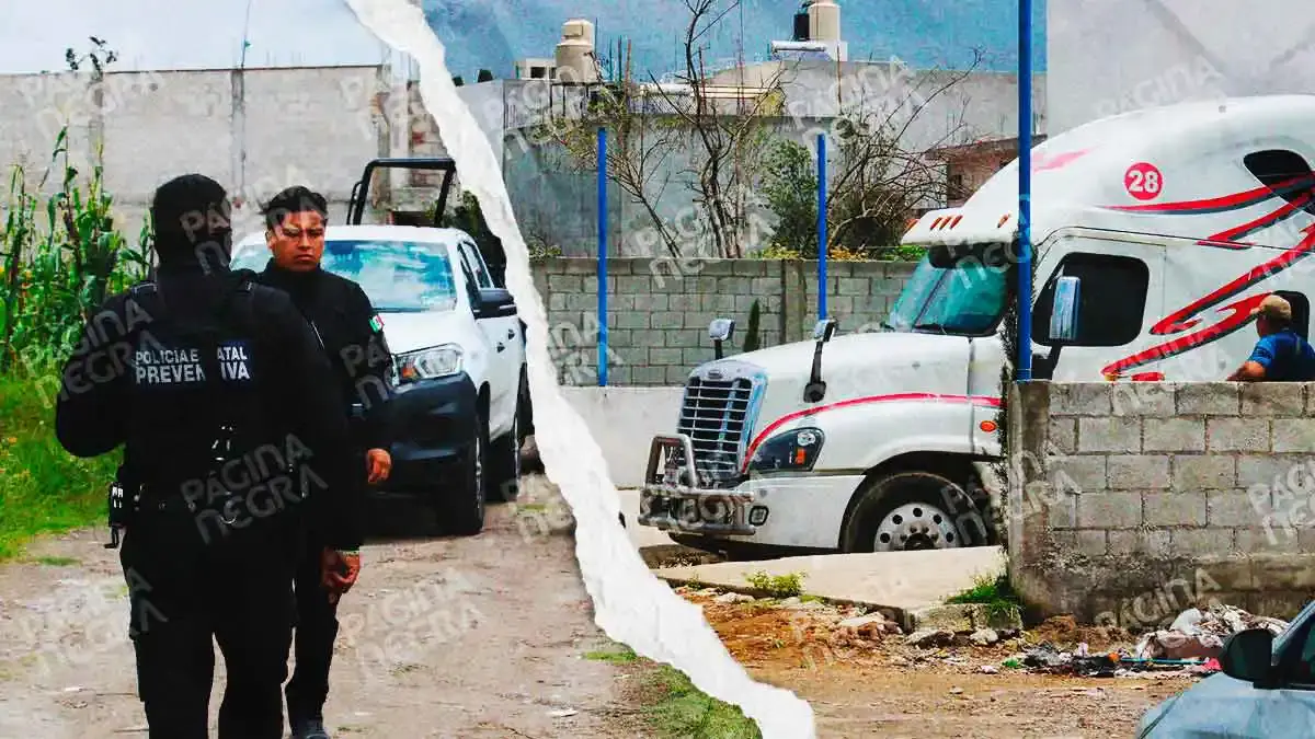 Tráiler robado con mariscos en Puebla es hallado en Tlaxcala; intentaban descargar en bodega clandestina