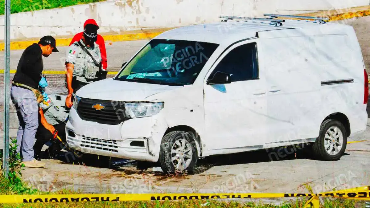 Guardia Nacional asegura camioneta robada tras balacera en Amozoc, Puebla; hay dos detenidos