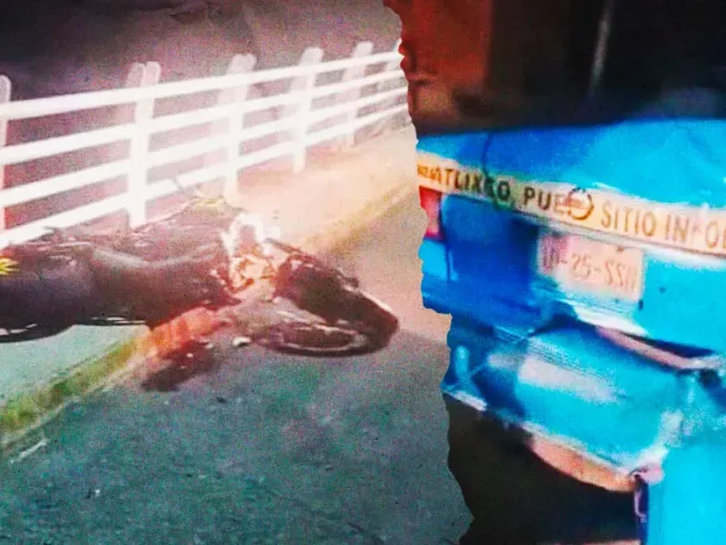 Mujer copiloto murió tras choque de motocicleta en Atlixco, Puebla; conductor quedó herido