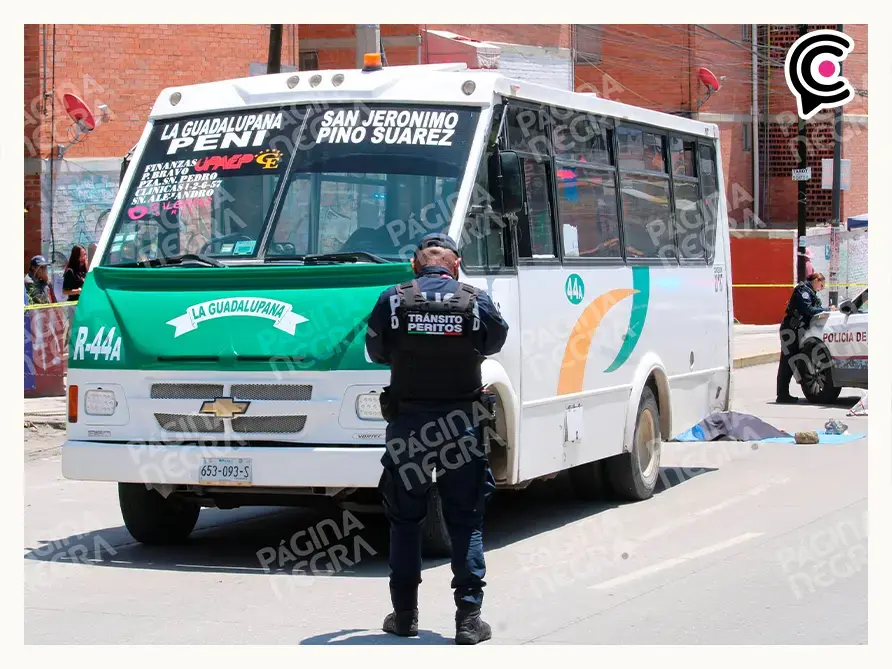 Mujer murió atropellada por Ruta 44A frente al hospital del IMSS de La Margarita en Puebla