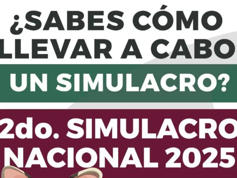 Invita Gobierno de la Ciudad a prepararse para el 2do. Simulacro Nacional 2025