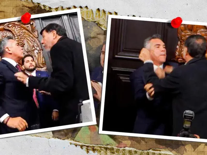 "Alito" Moreno contra Noroña; terminan a golpes la Comisión Permanente del Senado de la República