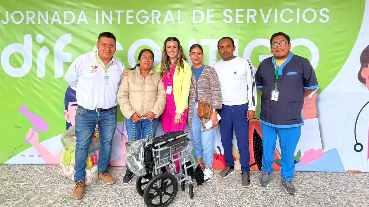 DIF de Texmelucan mejora calidad de vida de personas con la entrega de aparatos ortopédicos