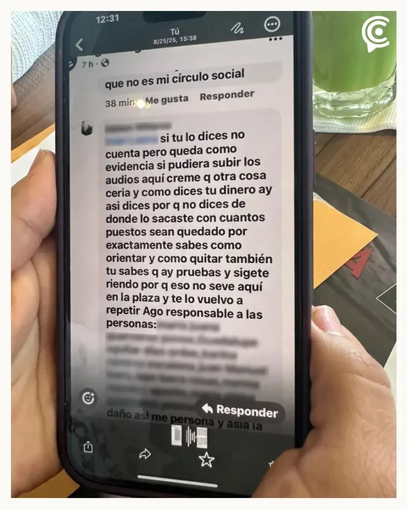 Comité interino de Plaza Los Gallos, responsable de disputas y cobros ilegales de espacios comerciales