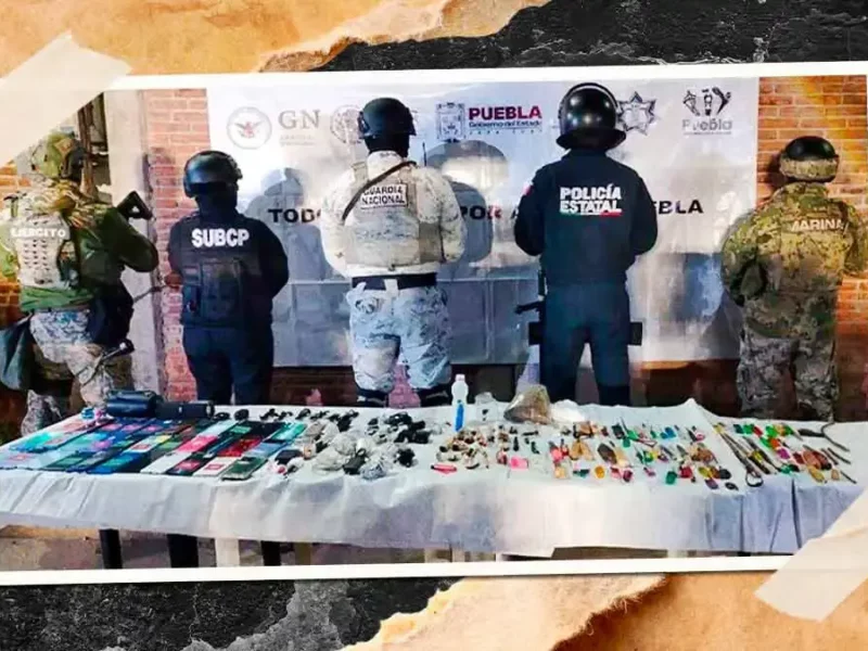 SSP aseguró más de 160 celulares, drogas y otros objetos prohibidos en penales de Puebla 
