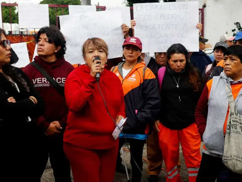 Ayuntamiento de Puebla promete pago de bonos a “naranjitas” tras bloqueo de Bulevar Valsequillo 