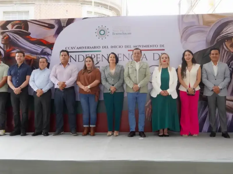 Gobierno de Texmelucan inicia pega de bando solemne de las Fiestas Patrias 2025