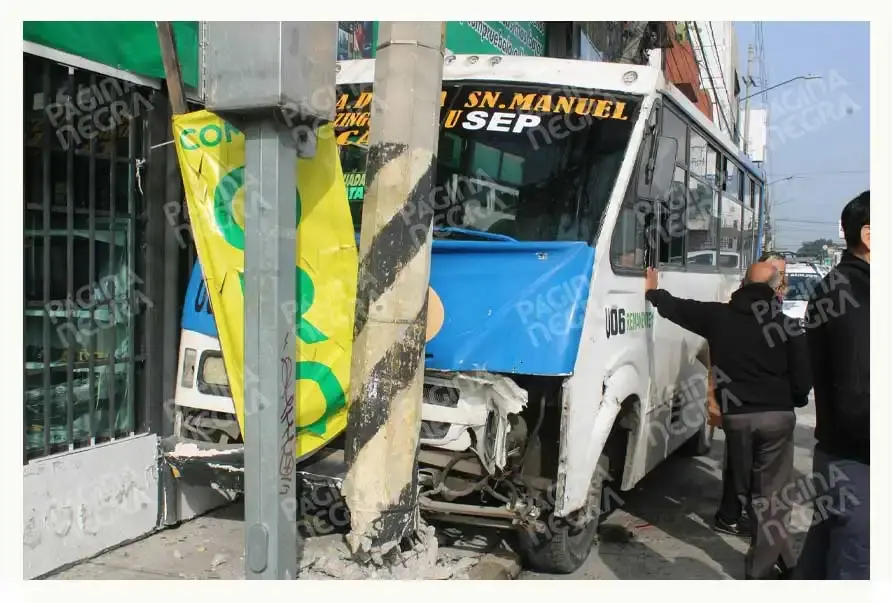 Ruta Remanente 1 se queda sin frenos y atropelló a mujer en Chula Vista, Puebla