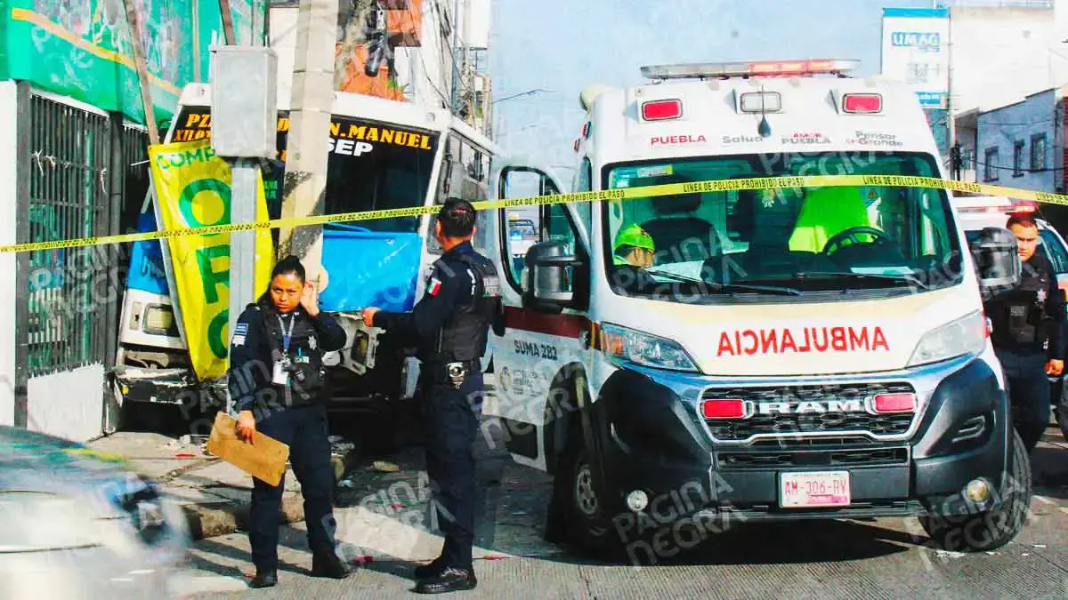 Ruta Remanente 1 se queda sin frenos y atropelló a mujer en Chula Vista, Puebla