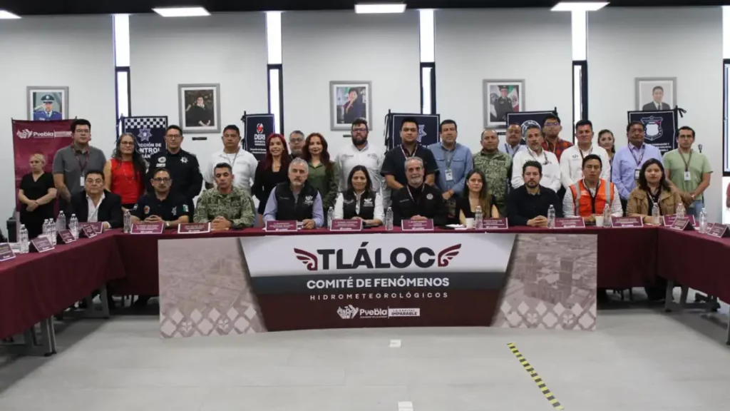 Reporta Gobierno de la Ciudad avance de acciones coordinadas del Comité Tláloc ante temporada de lluvias en Puebla