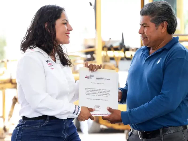 Fortalece Lupita Cuautle infraestructura urbana de San Andrés Cholula