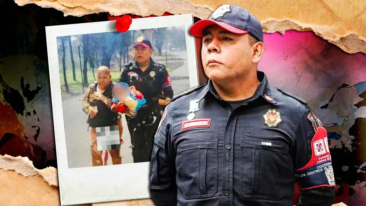 Sergio Soriano rescata a nieta y abuelita en CDMX; policía ya era ejemplo de valor