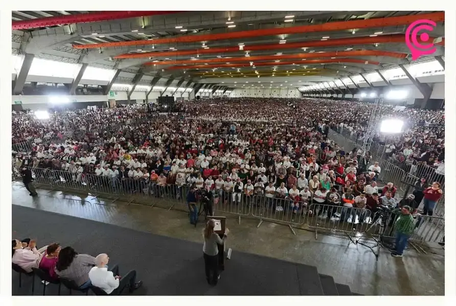 Puebla, la plaza con mayor asistencia de todos los informes regionales de Claudia Sheinbaum