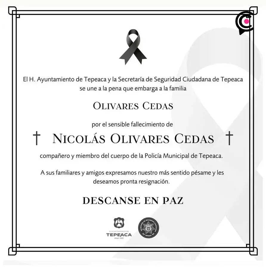 Comando armado ejecuta a policía municipal y hiere a otra uniformada en Tepeaca, Puebla