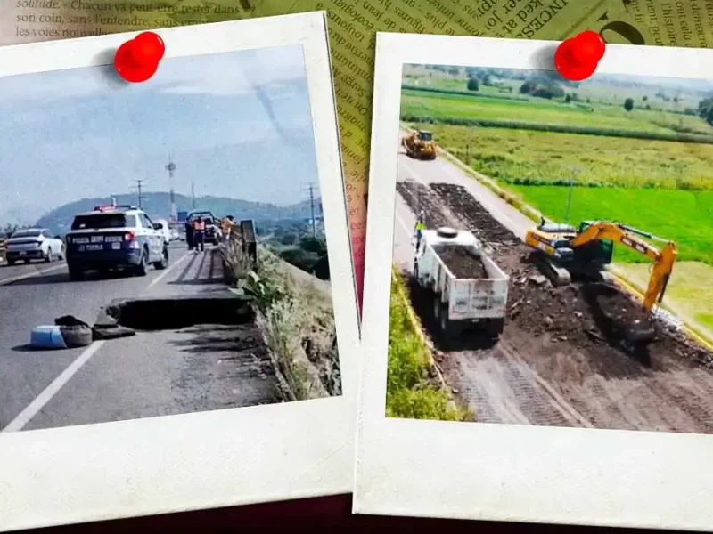 Puente de camino al Aeropuerto de Puebla dañado por socavón quedará a finales de septiembre