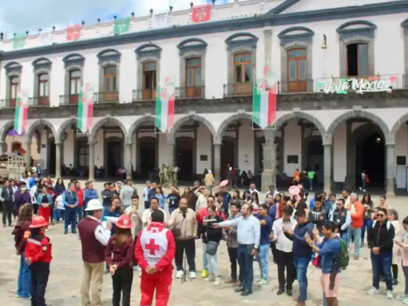 Zacatlán participa en Segundo Simulacro Nacional; mil 826 personas colaboraron