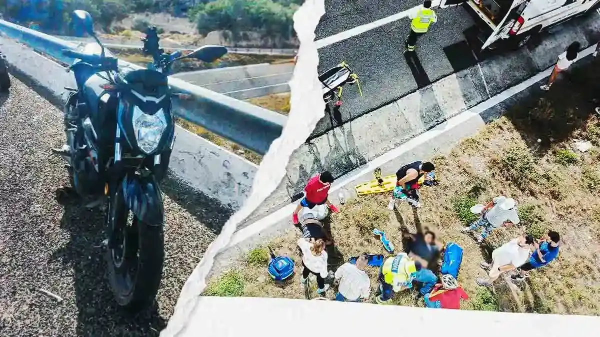 Pareja de motociclistas cae de un puente en Tehuacán; ella murió y él está grave