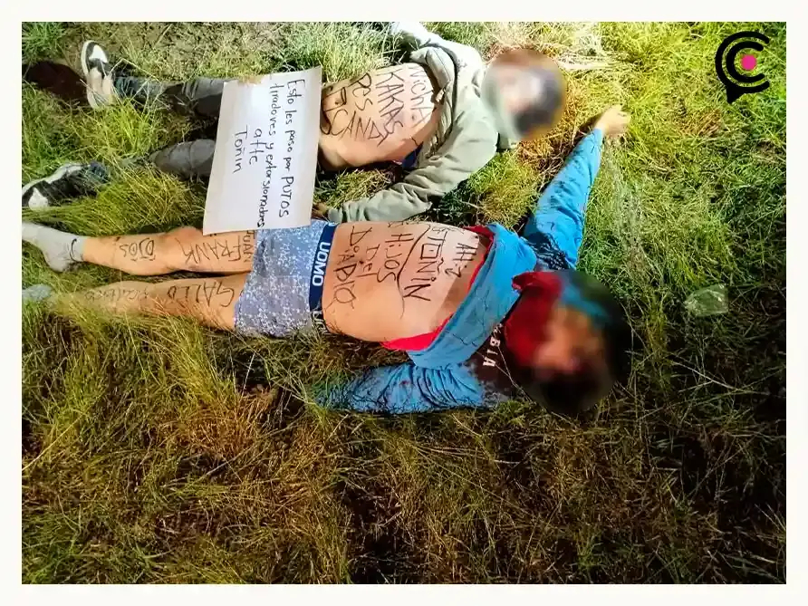 Abandonan dos cuerpos con narcomensaje en Tepeaca, Puebla; “El Toñin” se adjudica la doble ejecución