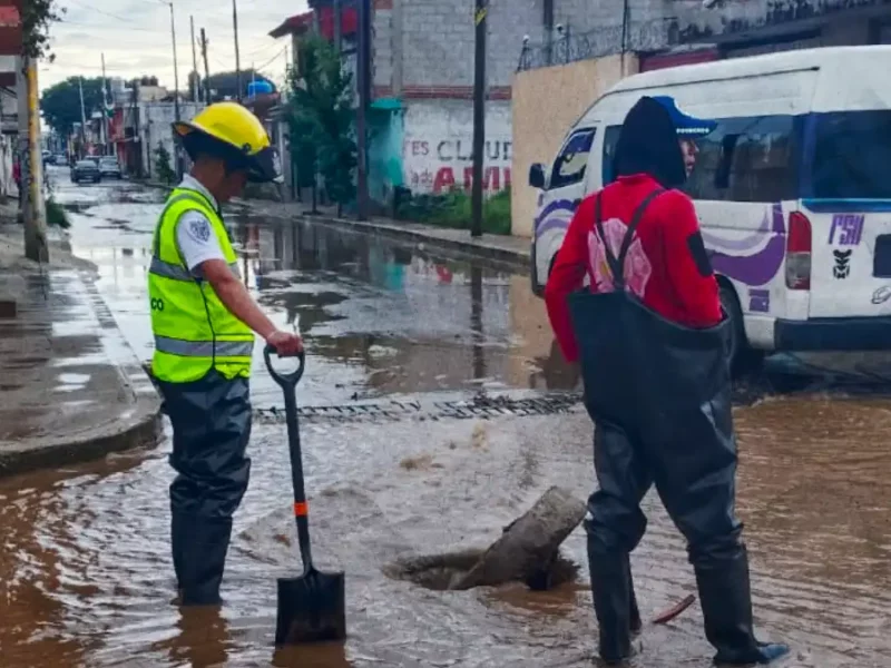 Brigada Pluvial Intermunicipal se activa luego de tromba en San Pedro Cholula