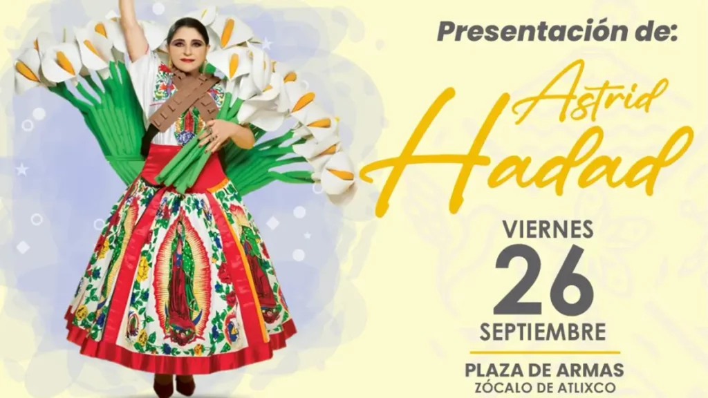 Ariadna Ayala invita a la presentación de Astrid Hadad en Atlixco