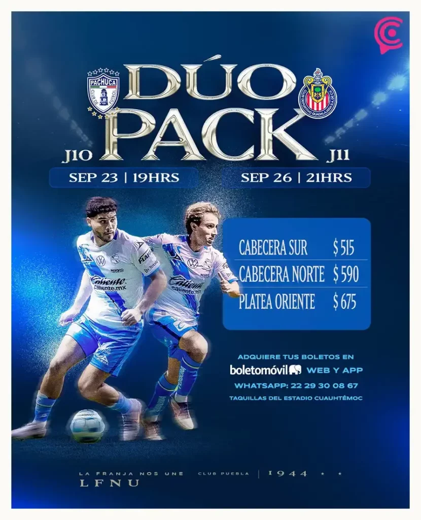 Club Puebla eleva precios de boletos para el partido contra Chivas en el Cuauhtémoc