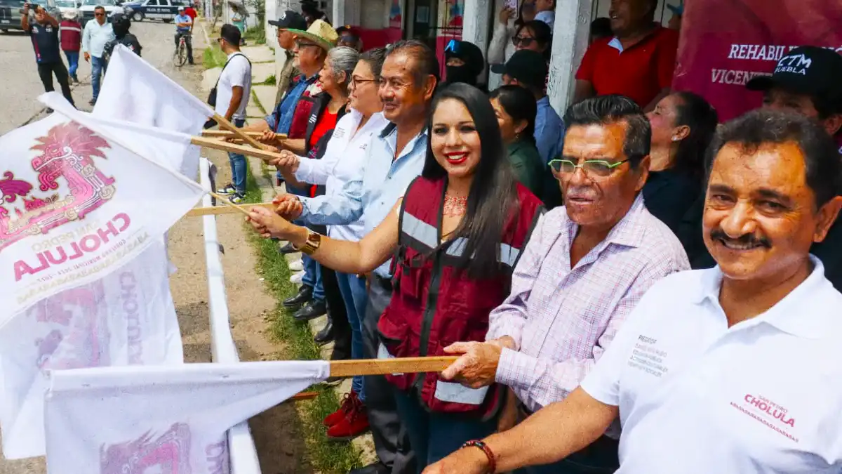 Rehabilita Gobierno de Tonantzin Fernández más vialidades en San Pedro Cholula