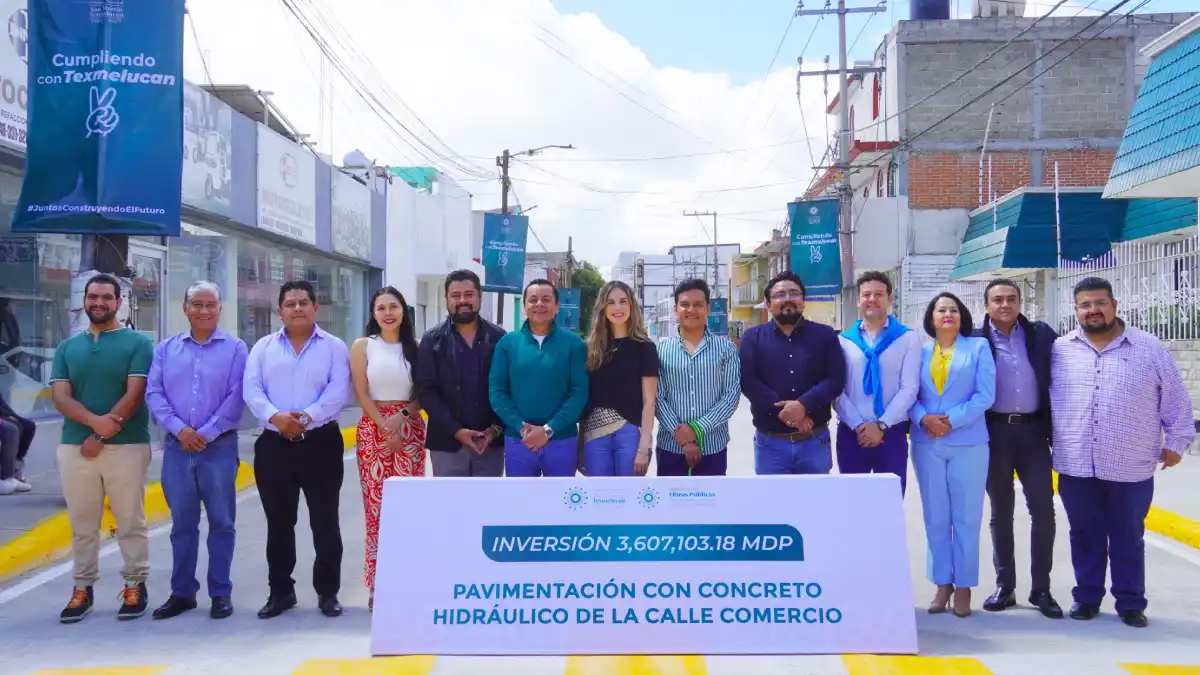 Inaugura alcalde Juan Manuel Alonso pavimentación de la calle comercio con una inversión superior a los 3.6 mdp