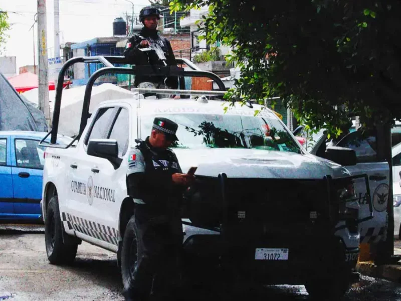 Guardia Nacional resguarda local en el Mercado Morelos por motocicleta robada