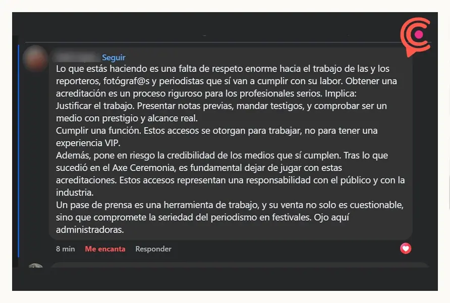 Difunden estafa de venta de acreditaciones de prensa para el Tecate Comuna 2025 en Puebla 