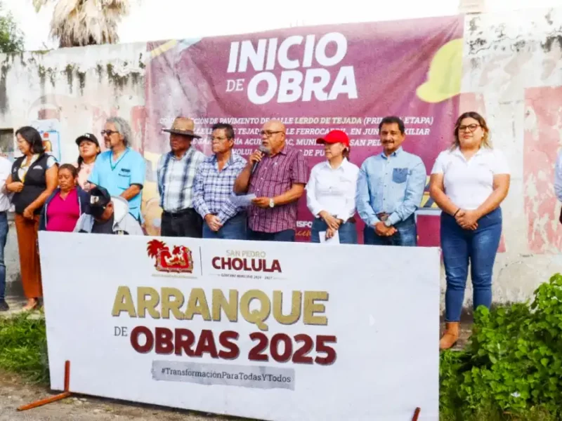 Gobierno de Tonantzin Fernández continúa rehabilitando vialidades en todo San Pedro Cholula