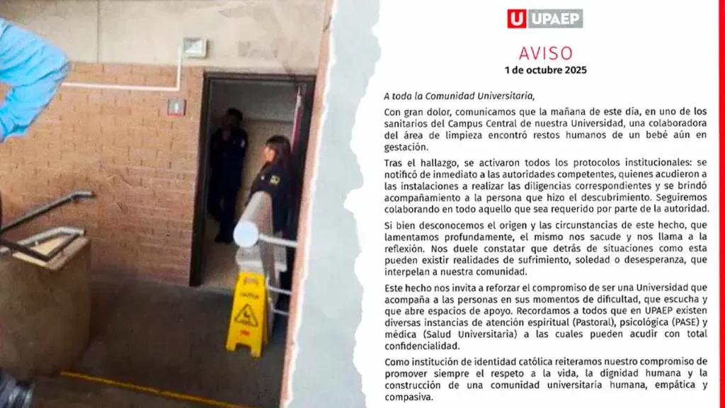 Abandonan un feto en baños del Campus Central de la UPAEP