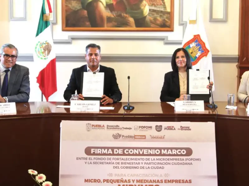 Firman Gobierno de la Ciudad y FOFOMI convenio para fortalecer negocios locales en la capital