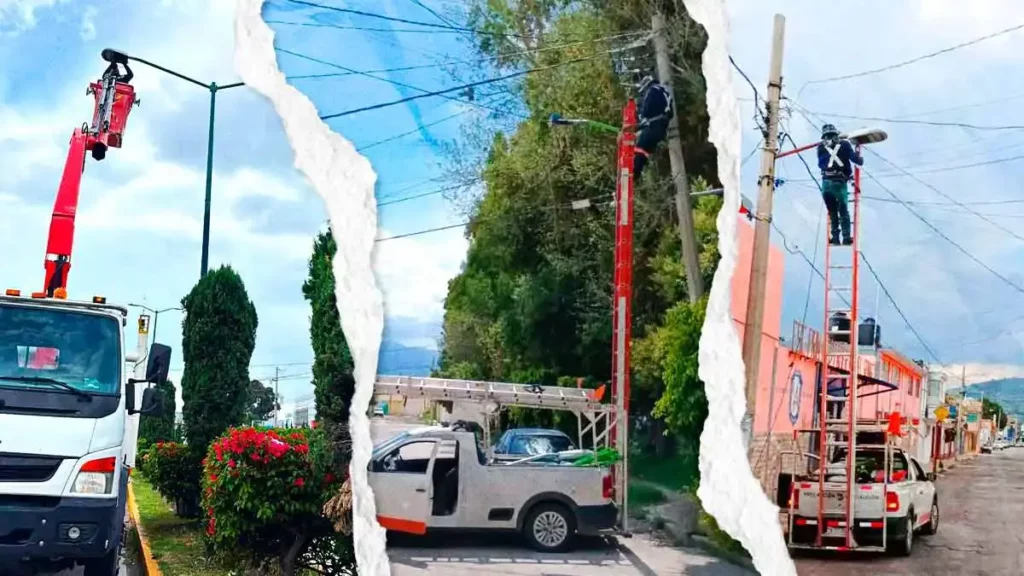 Continúa gobierno de Texmelucan rehabilitación de luminarias