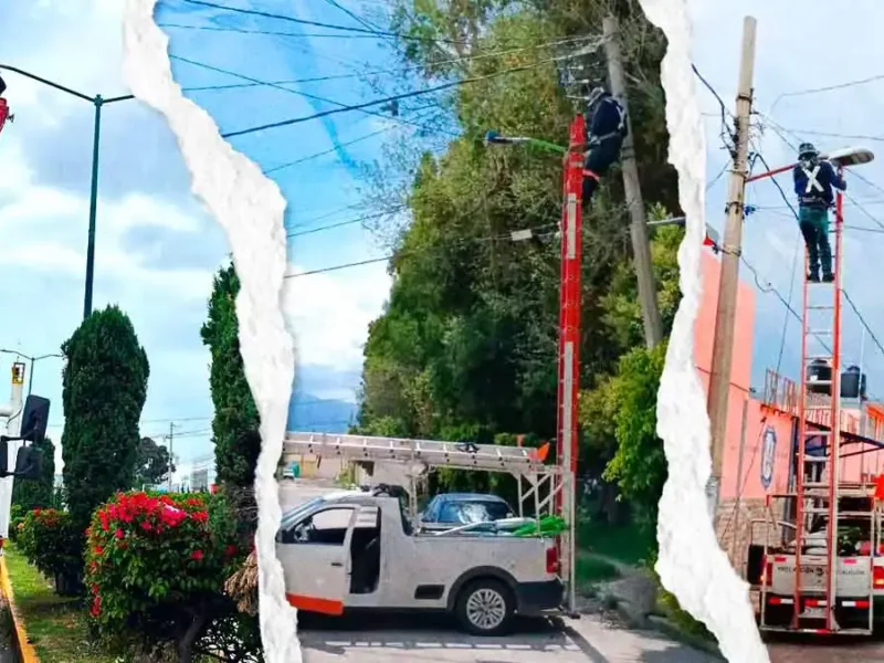 Continúa gobierno de Texmelucan rehabilitación de luminarias